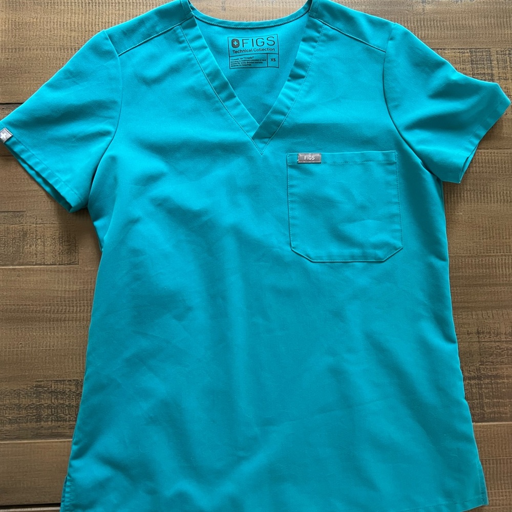 Women Figs Scrub Top Size XS Catarina, color Teal